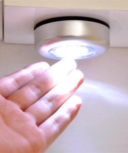 LED Tap Light Self Adhesive | Battery Power Cabinet Light | Tap Touch Night Lamp (1 Piece) – Easy & Useful Home Solution